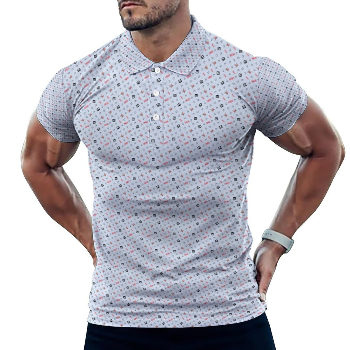 Realtor Sold Shirt Golf PoloRealtors, Stand out at showings, open houses and closings in this iconic golf polo featuring a bold real estate pattern.