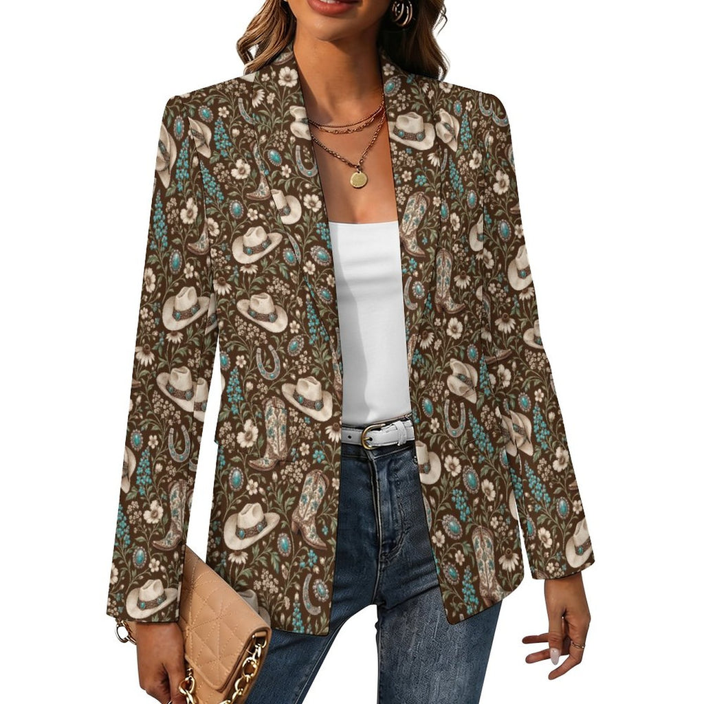 Women's Elegant Western Blazer(All-Over Printing)