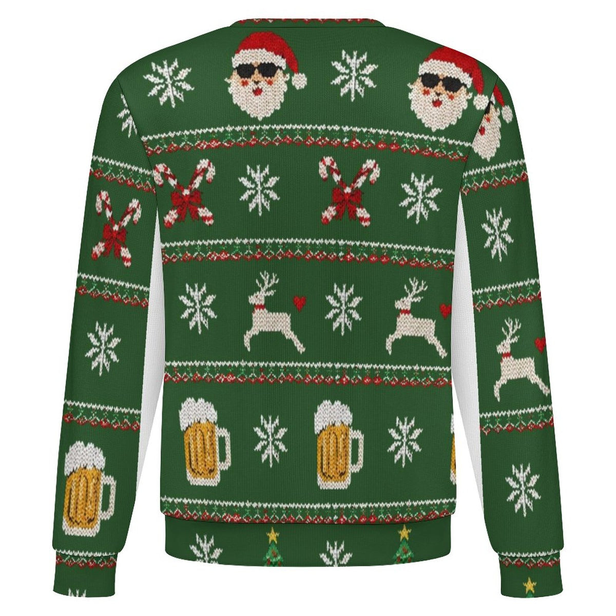Ugly Christmas Sweater Beers Oversized Pullover Sweater(All-Over Printing)