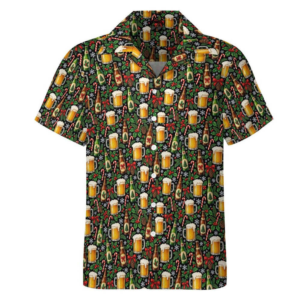 Holiday Shift for men 110gsm Cotton Cuban Collar Shirt For Men(All-Over Printing)