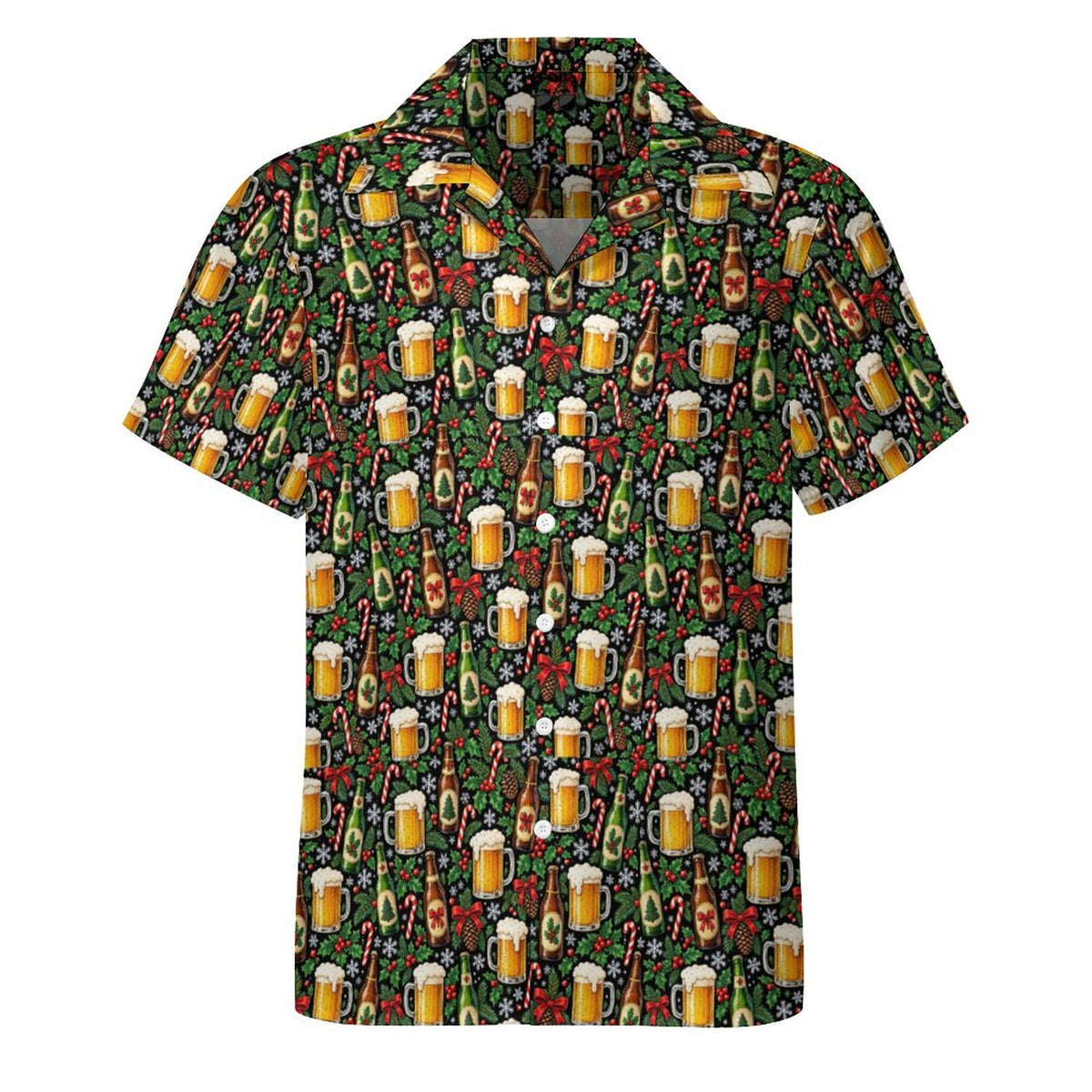 Holiday Shift for men 110gsm Cotton Cuban Collar Shirt For Men(All-Over Printing)