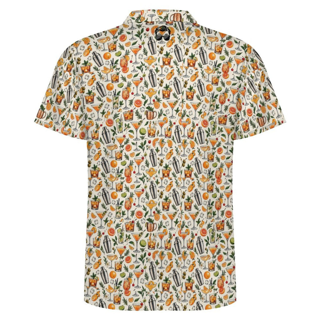 Men's Fall Cocktails POLO Shirt(All-Over Printing)
