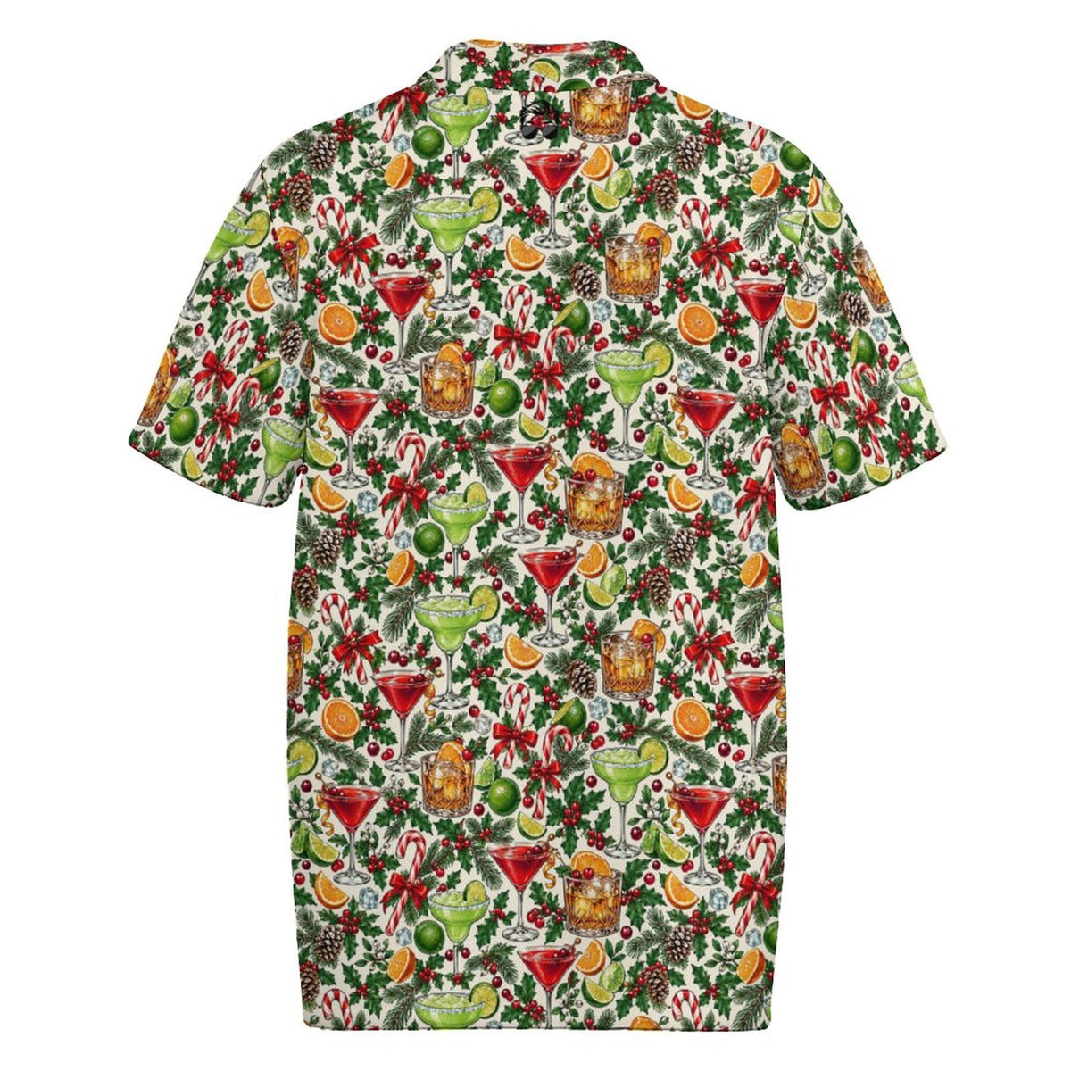 Holiday Cocktails Shirt  Men's Quick Dry POLO Shirt(All-Over Printing)