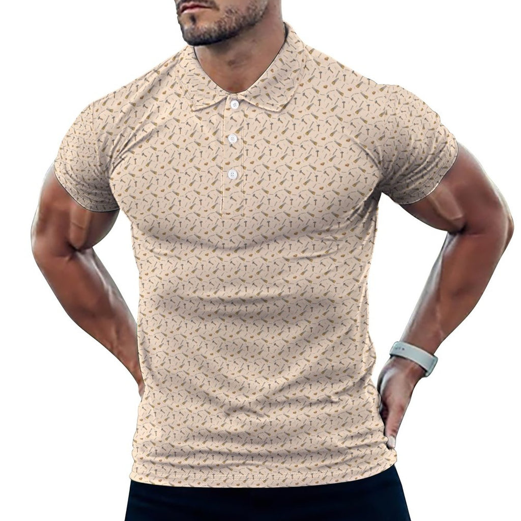 Wood worker Polo Shirts with All-Over printing Design Straight