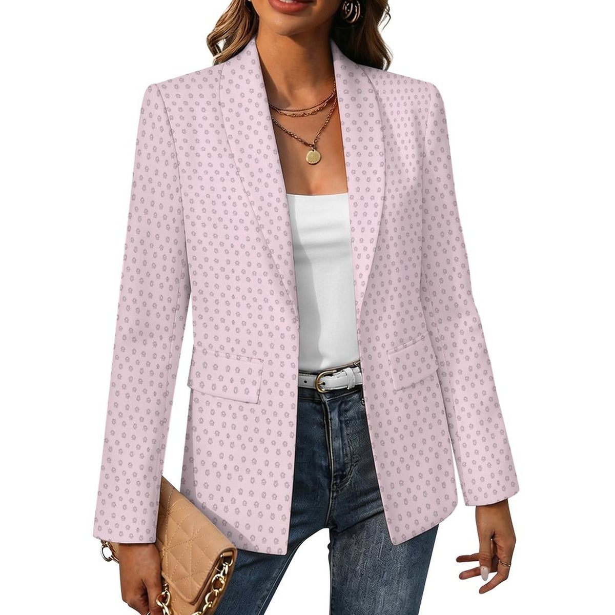 Women's Casual Lapel Blazer(All-Over Printing)