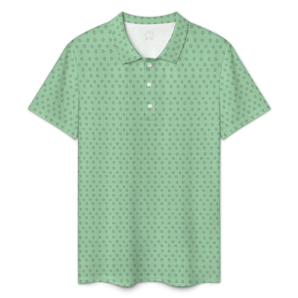 Men's Mint Realtor Homes POLO Shirt Stand out at showings, open houses and closings in this men’s Realtor polo featuring a bold real estate pattern.