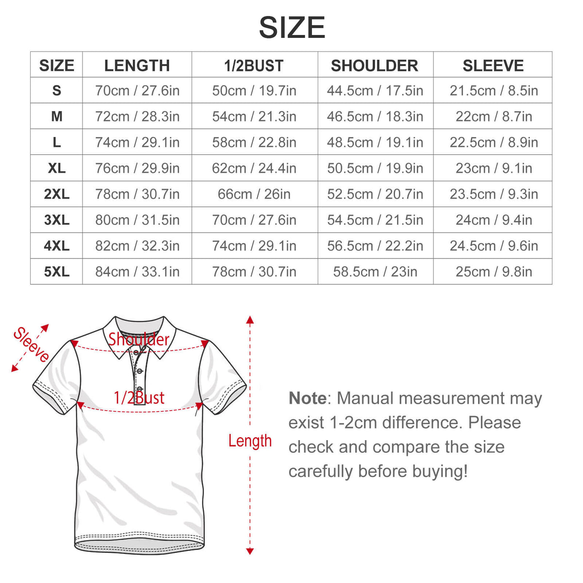 Men's Fireman POLO Shirt  Red White(All-Over Printing)