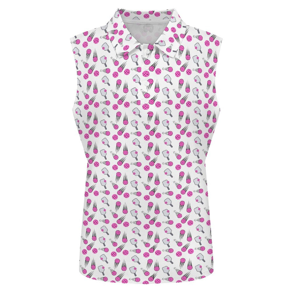 Women's Pickleball POLO Tank Top(All-Over Printing)