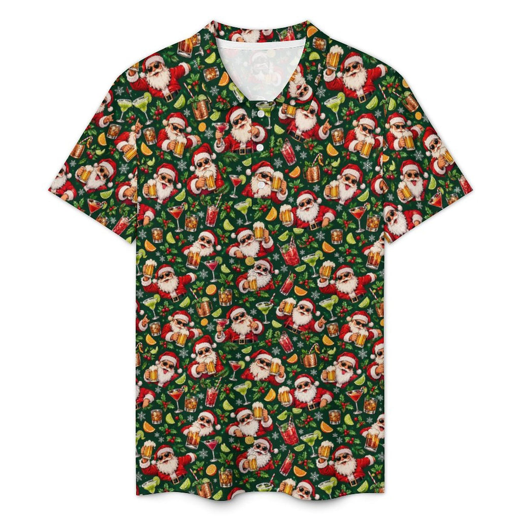 Santa's been hitting the Sauce Men's POLO Shirt(All-Over Printing)