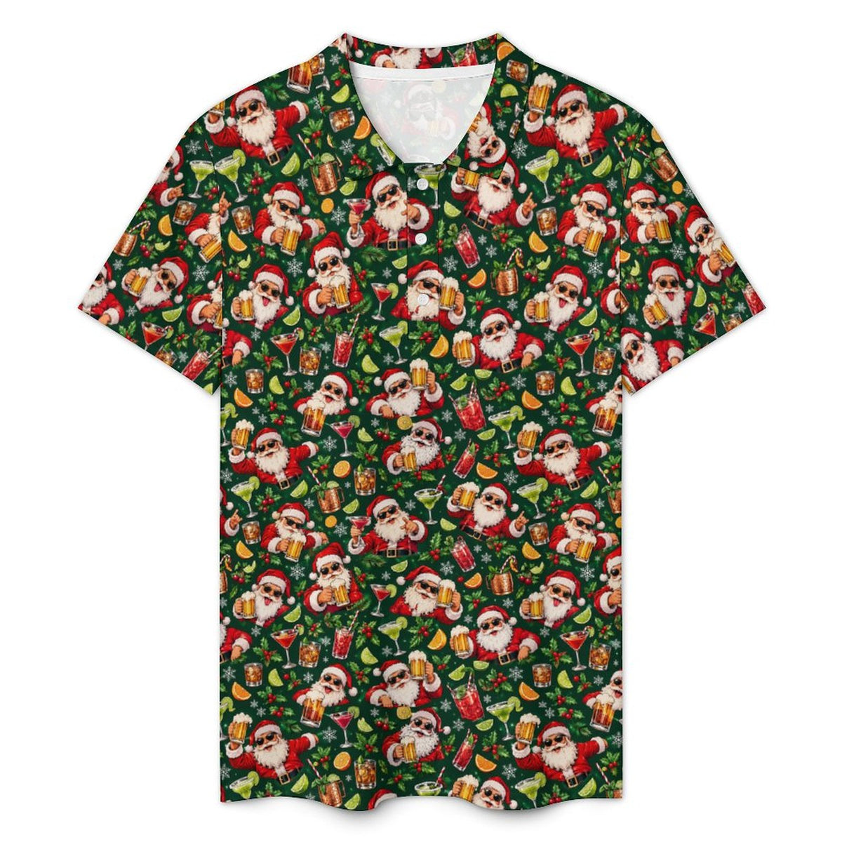 Santa's been hitting the Sauce Men's POLO Shirt(All-Over Printing)