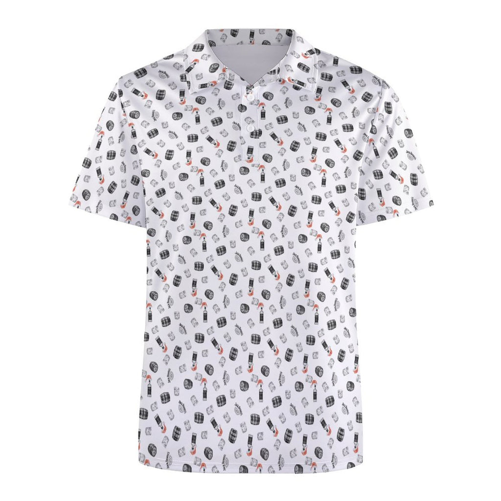 Jack Daniels Christmas Polo Shirts with All-Over printing Design Straight