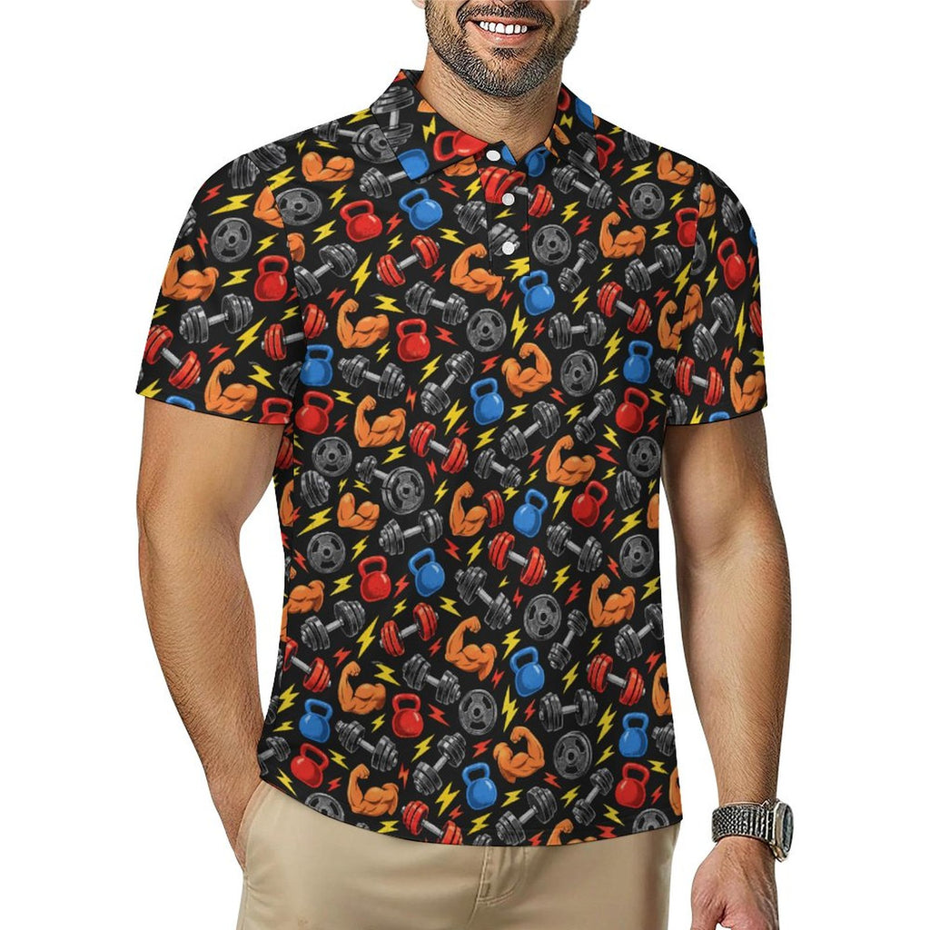 Gym Bros Men's Quick Dry POLO Shirt(All-Over Printing)