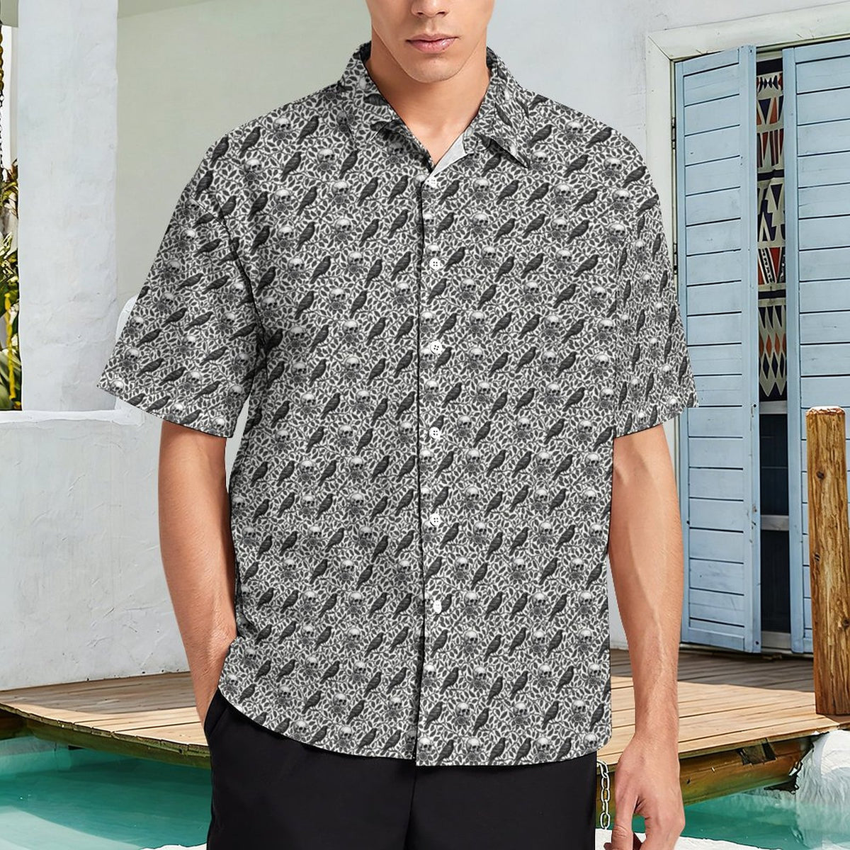 DTG 100gsm A Short Sleeved Shirt with Pockets(All-Over Printing)