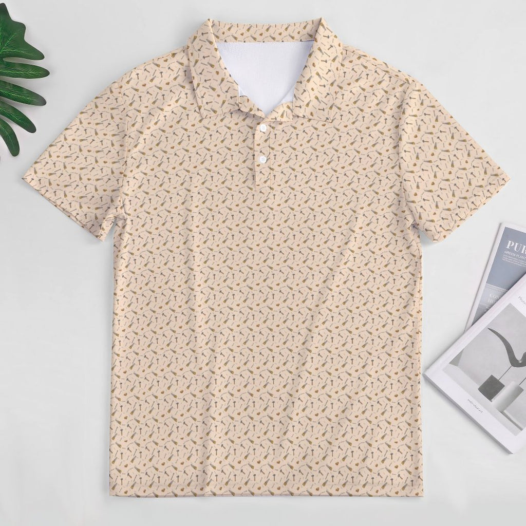 Wood worker Polo Shirts with All-Over printing Design Straight