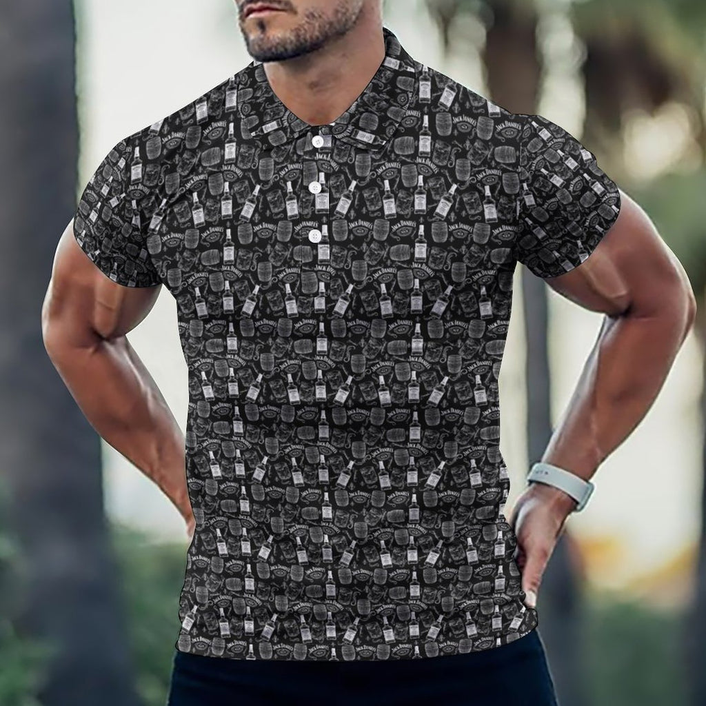 Men's Black.Jack Daniels POLO Shirt(All-Over Printing)