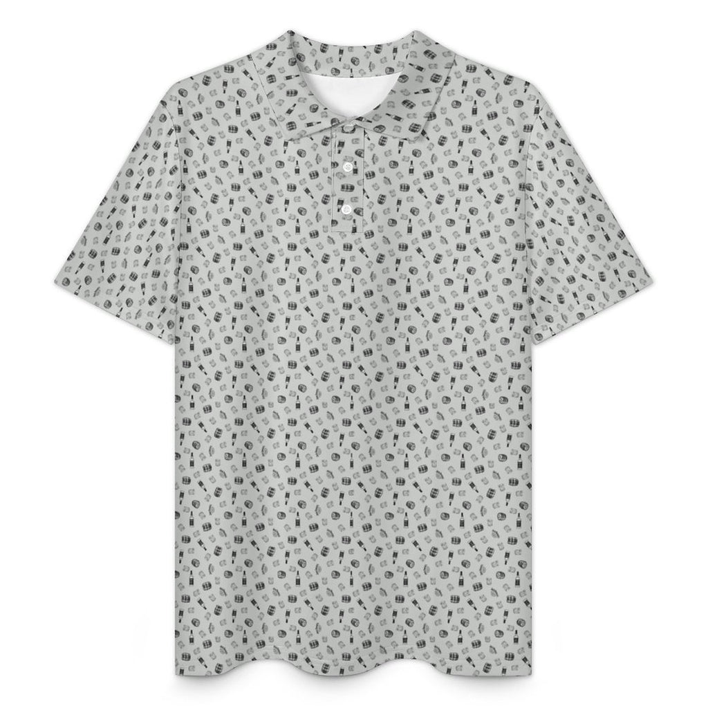 Jack Daniel's Grey Men's Quick Dry POLO Shirt(All-Over Printing)
