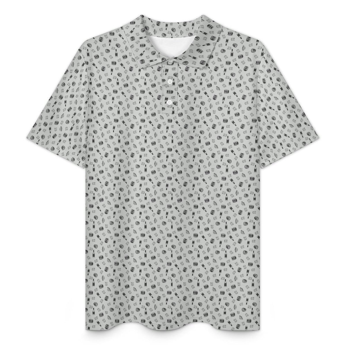Jack Daniel's Grey Men's Quick Dry POLO Shirt(All-Over Printing)