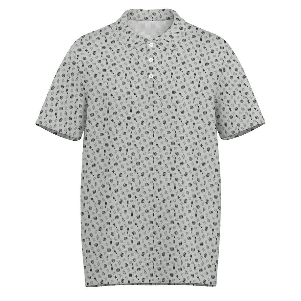 Jack Daniel's Grey Men's Quick Dry POLO Shirt(All-Over Printing)