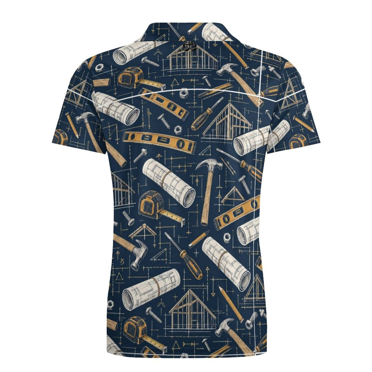 Men's General Contractor Polo UPF50+ 180gsm Cooling Polyester T-shirt Shop contractor polos and shirts featuring bold construction-inspired patterns made for builders, tradesmen, contractor, architect
