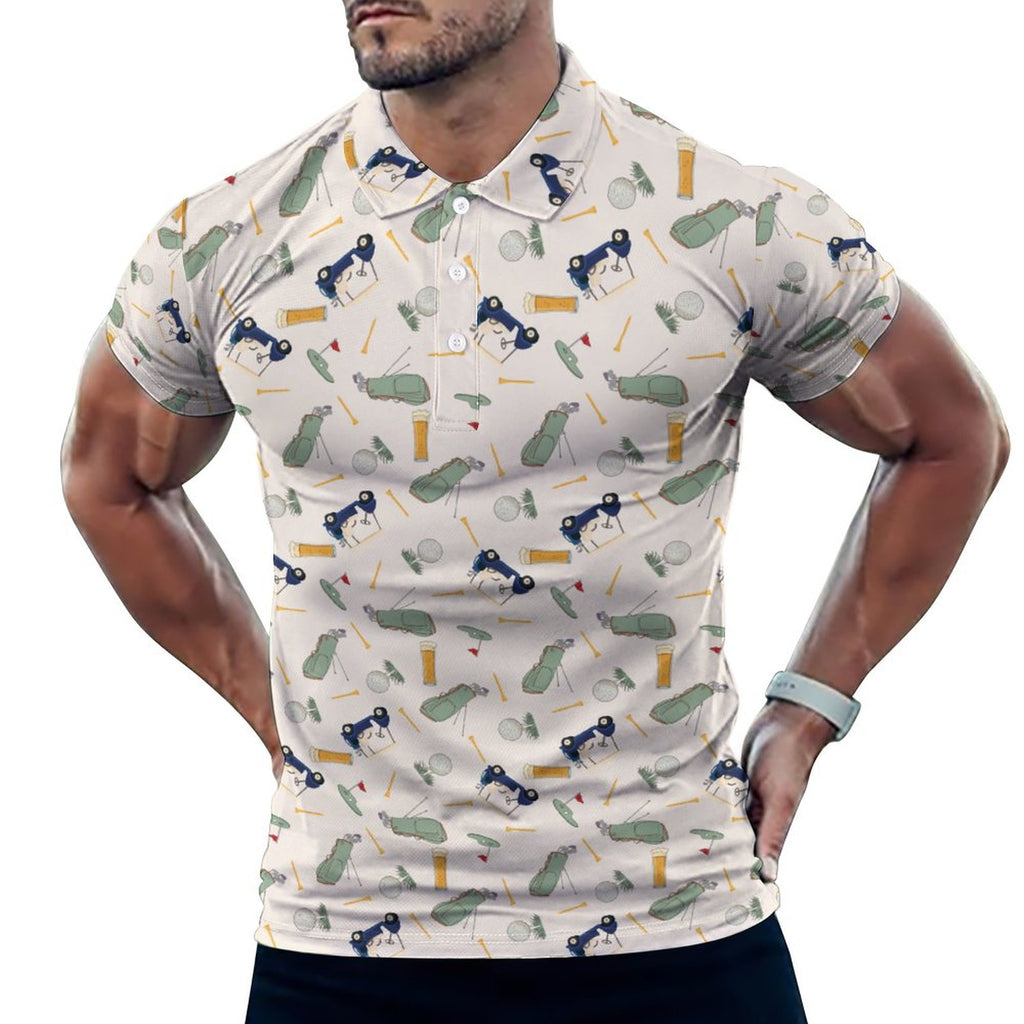Vintage Golf Men's POLO Shirt(All-Over Printing)