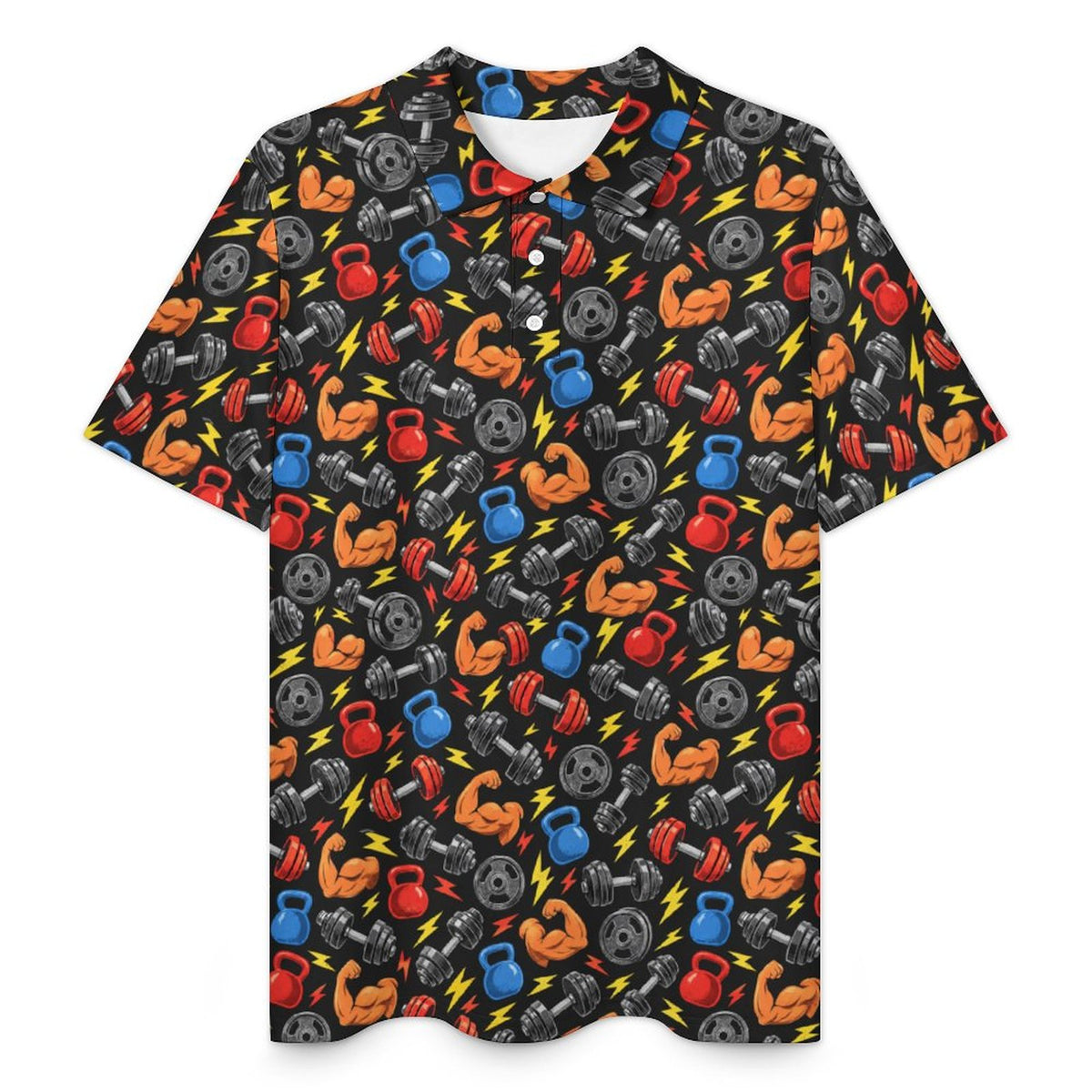 Gym Bros Men's Quick Dry POLO Shirt(All-Over Printing)