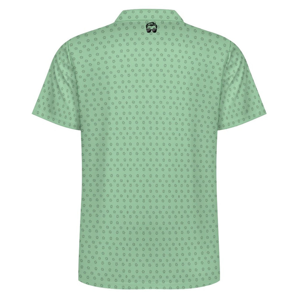 Men's Mint Realtor Homes POLO Shirt Stand out at showings, open houses and closings in this men’s Realtor polo featuring a bold real estate pattern.