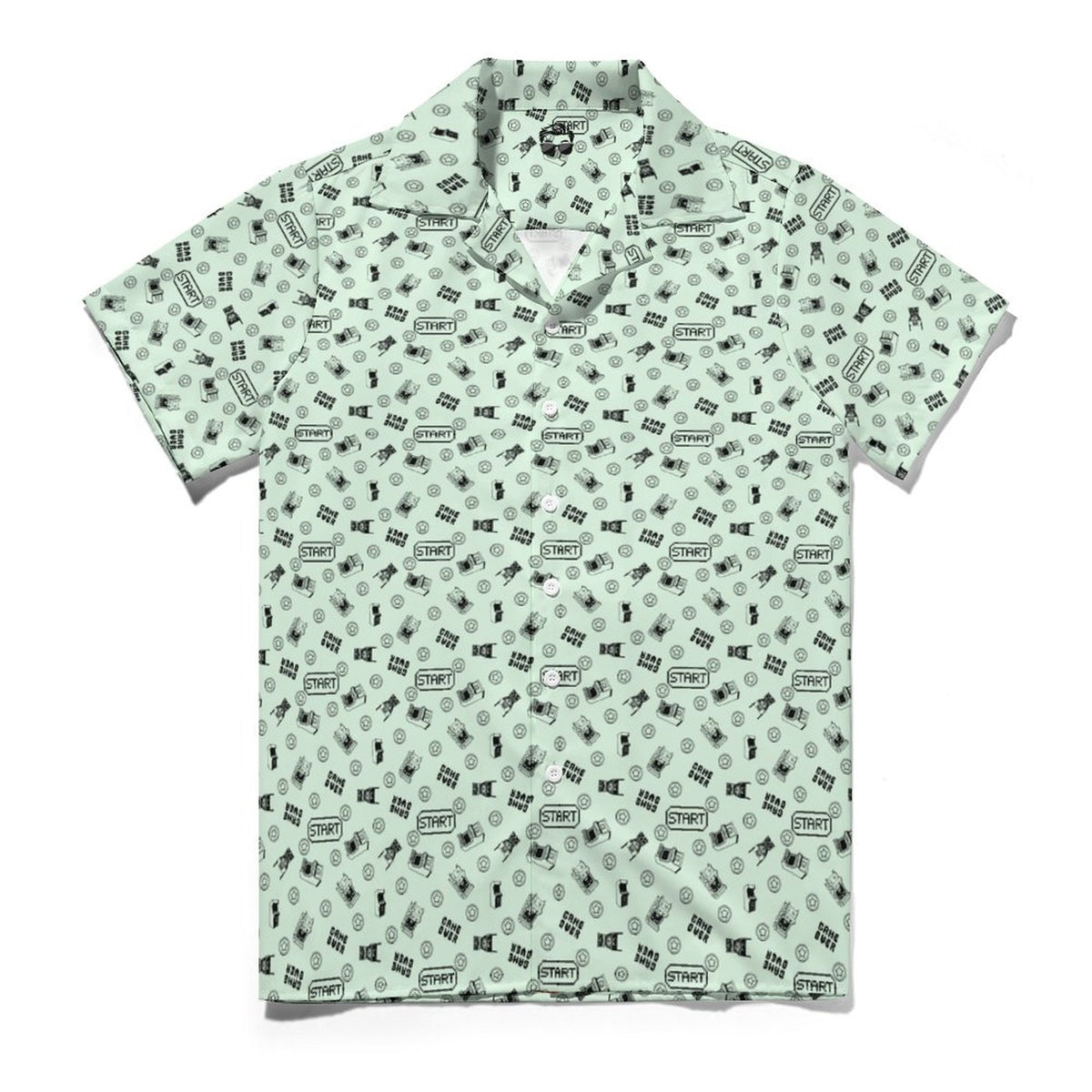 Gamer Shirt Short Sleeve  Cuban Collar Shirt(All-Over Printing)