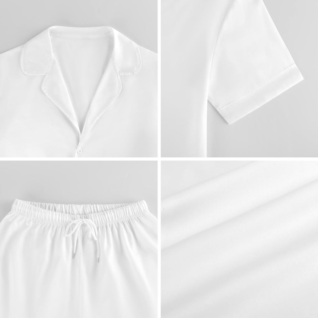 Women's Western Satin Cuban Collar Pajama Set(All-Over Printing)