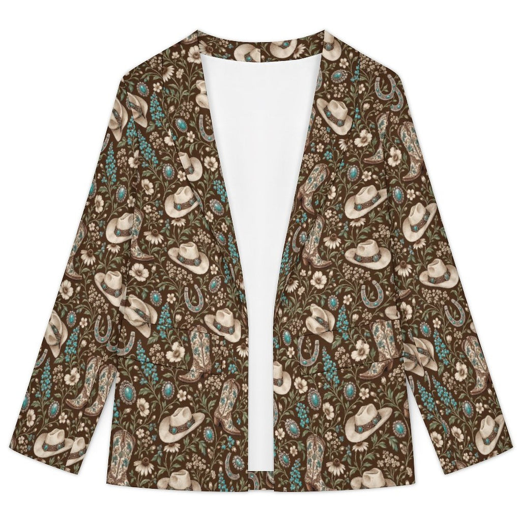 Women's Elegant Western Blazer(All-Over Printing)