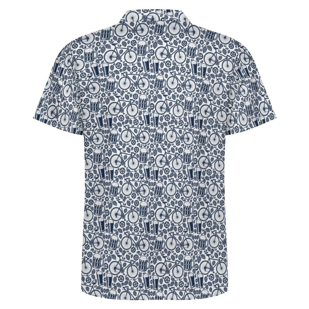 Biking and Beer Mens Golf Polo