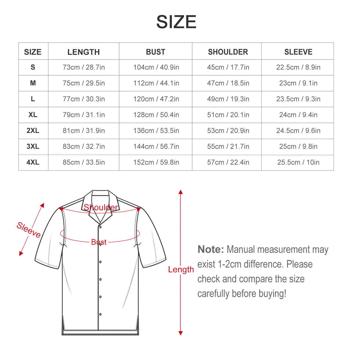 Carpenter Shirt Short Sleeve Cuban Collar Shirt(All-Over Printing)