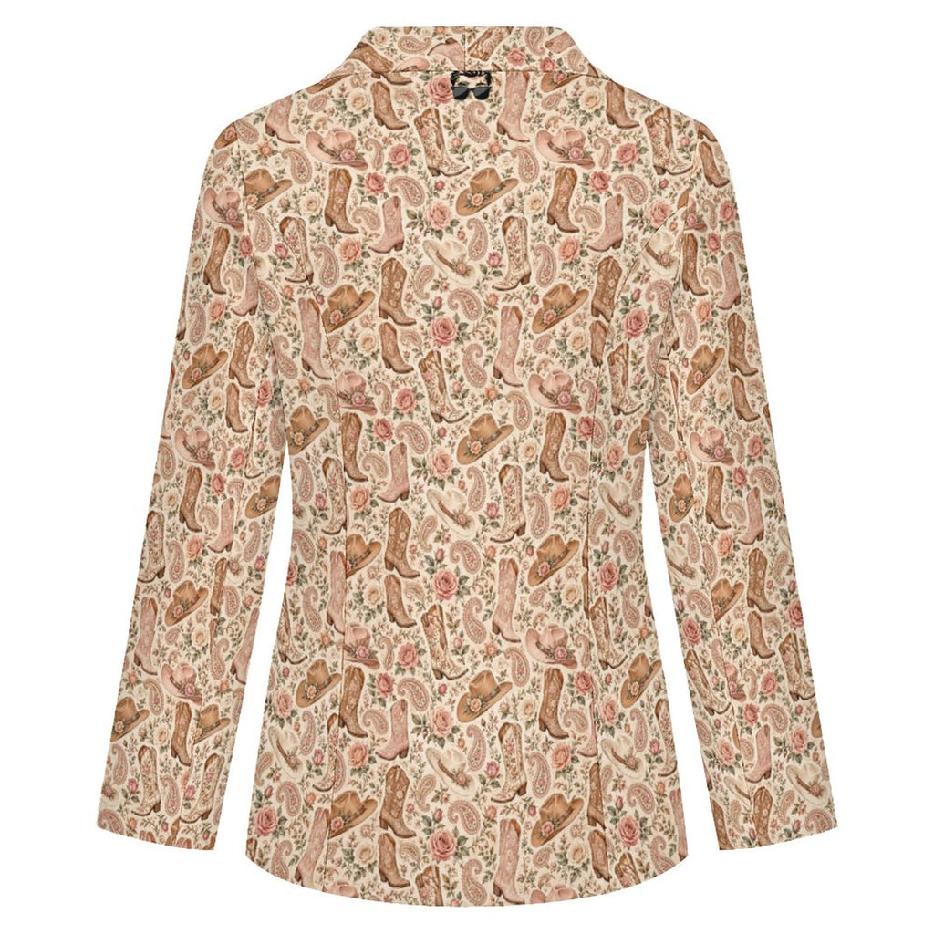 Women's Elegant Western Blazer(All-Over Printing)