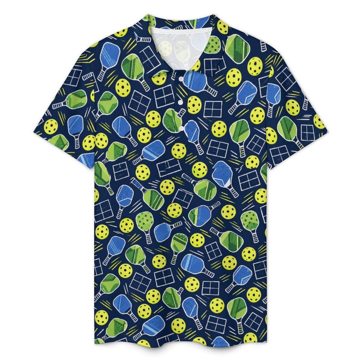 Men's Pickleball POLO Shirt(All-Over Printing)