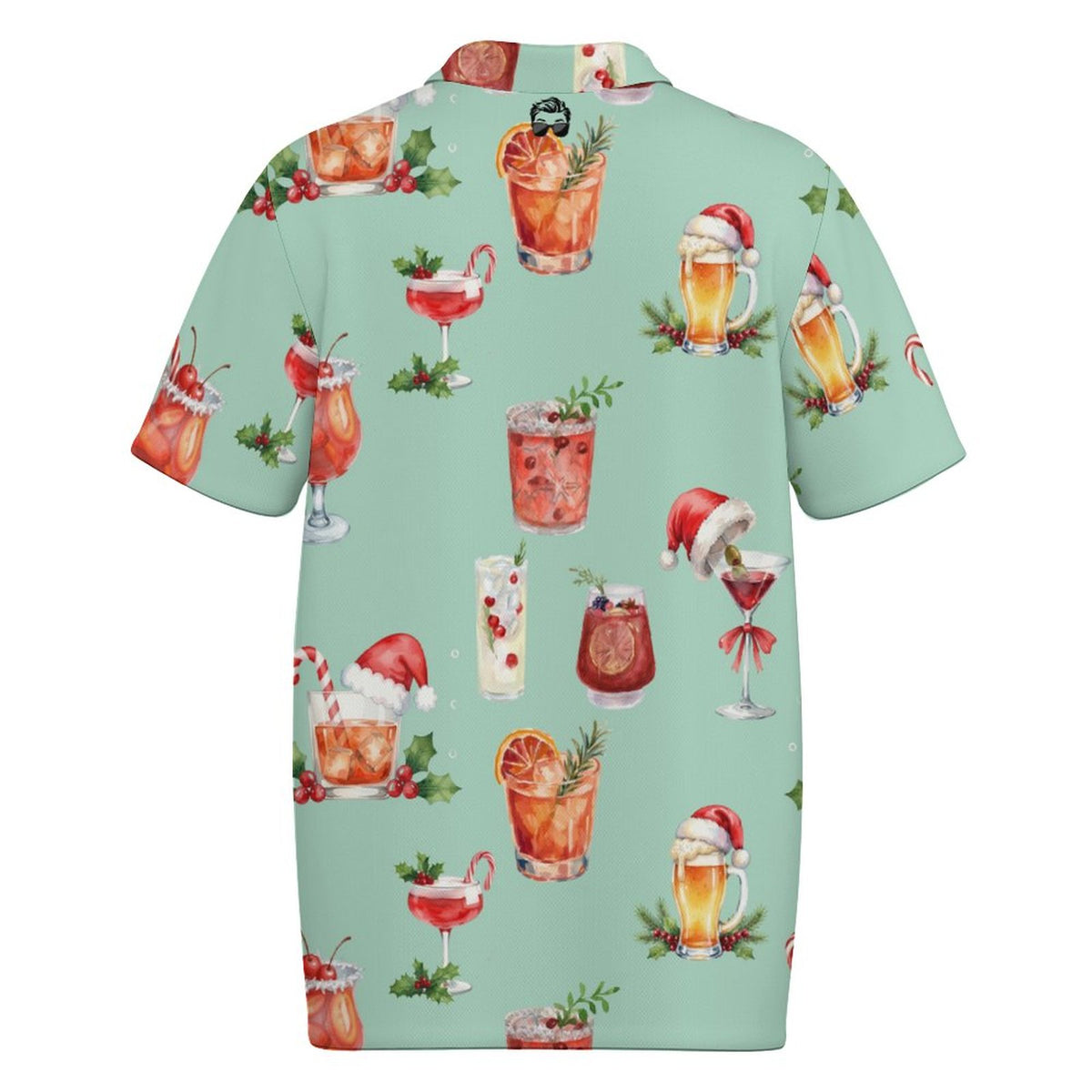 Christmas Cocktails Men's Quick Dry POLO Shirt(All-Over Printing)