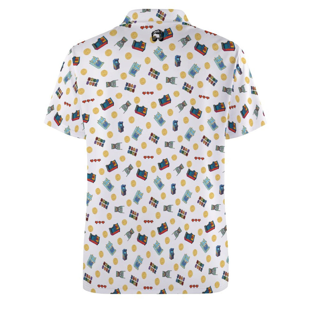 Pinball Arcade Polo Shirts with All-Over printing Design Straight
