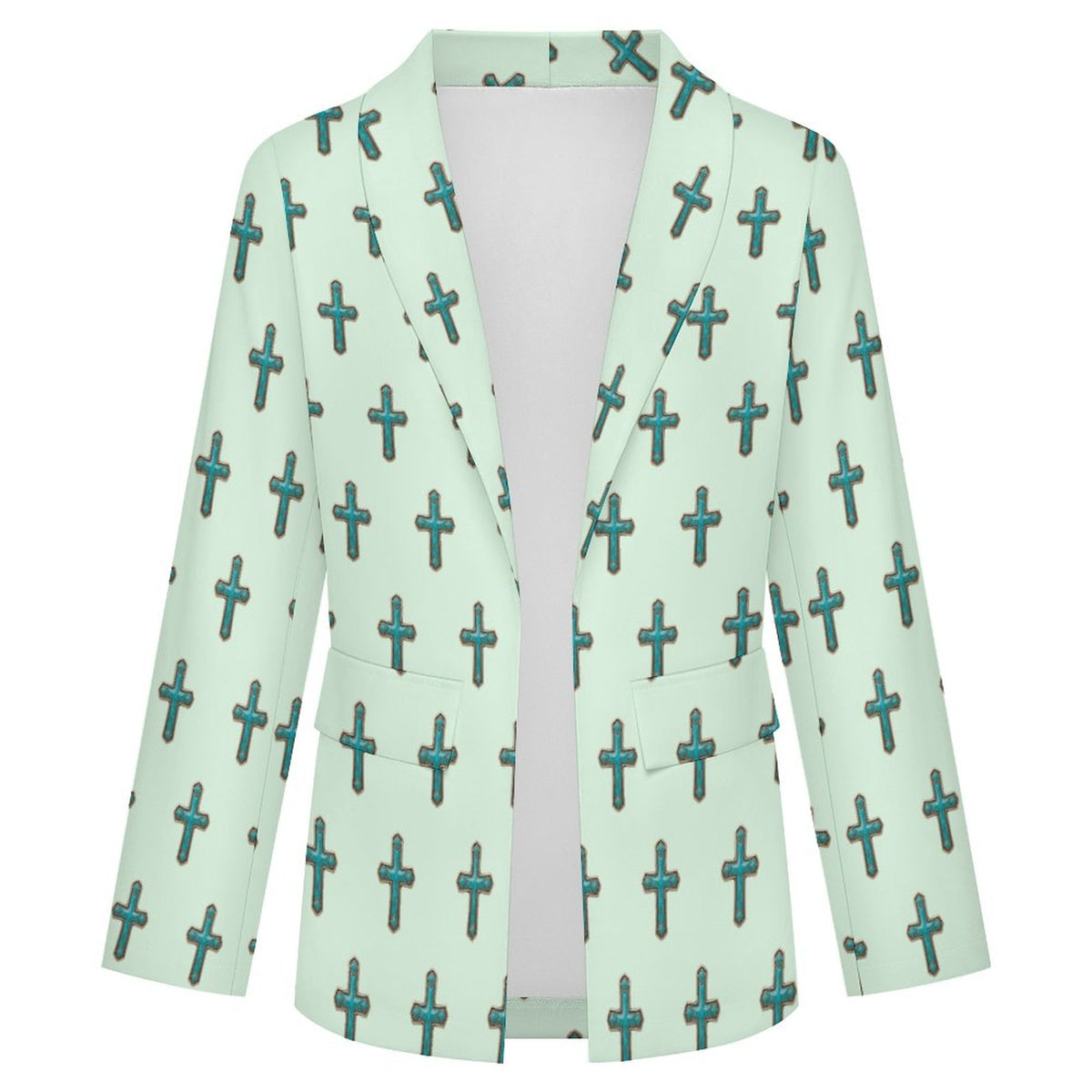 Women's Tourqoise Cross Western Blazer
