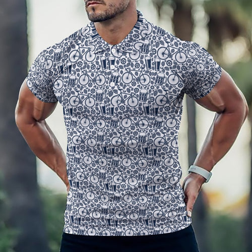 Biking and Beer Mens Golf Polo