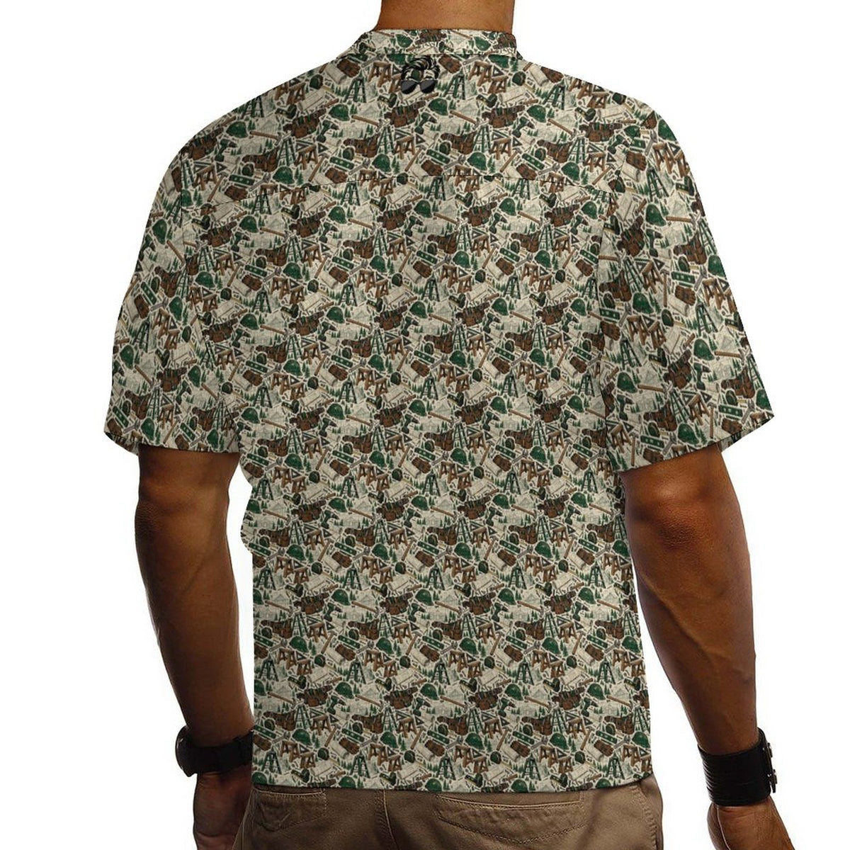 General Contractor Shirt Cotton Cuban Collar Shirt For Men(All-Over Printing)