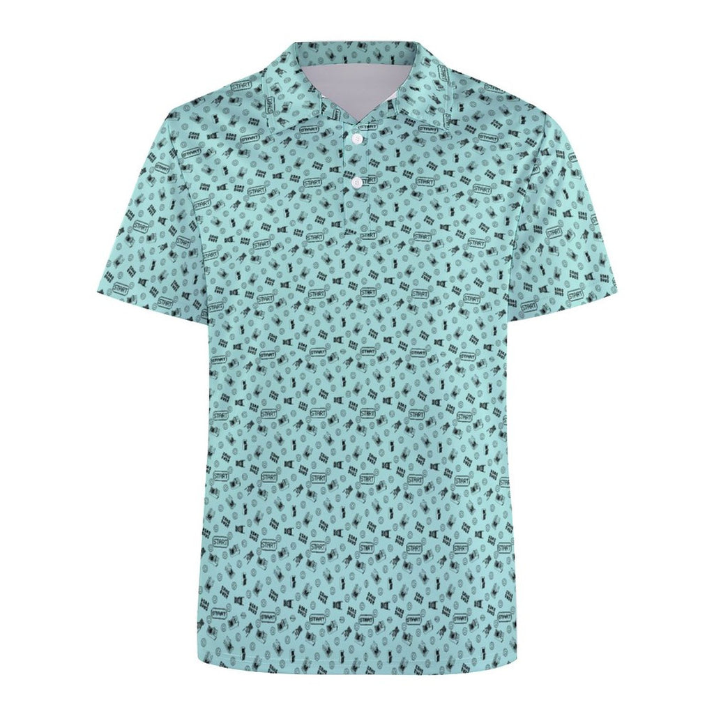 Gamer Arcade Polo Shirts with All-Over printing Design Straight