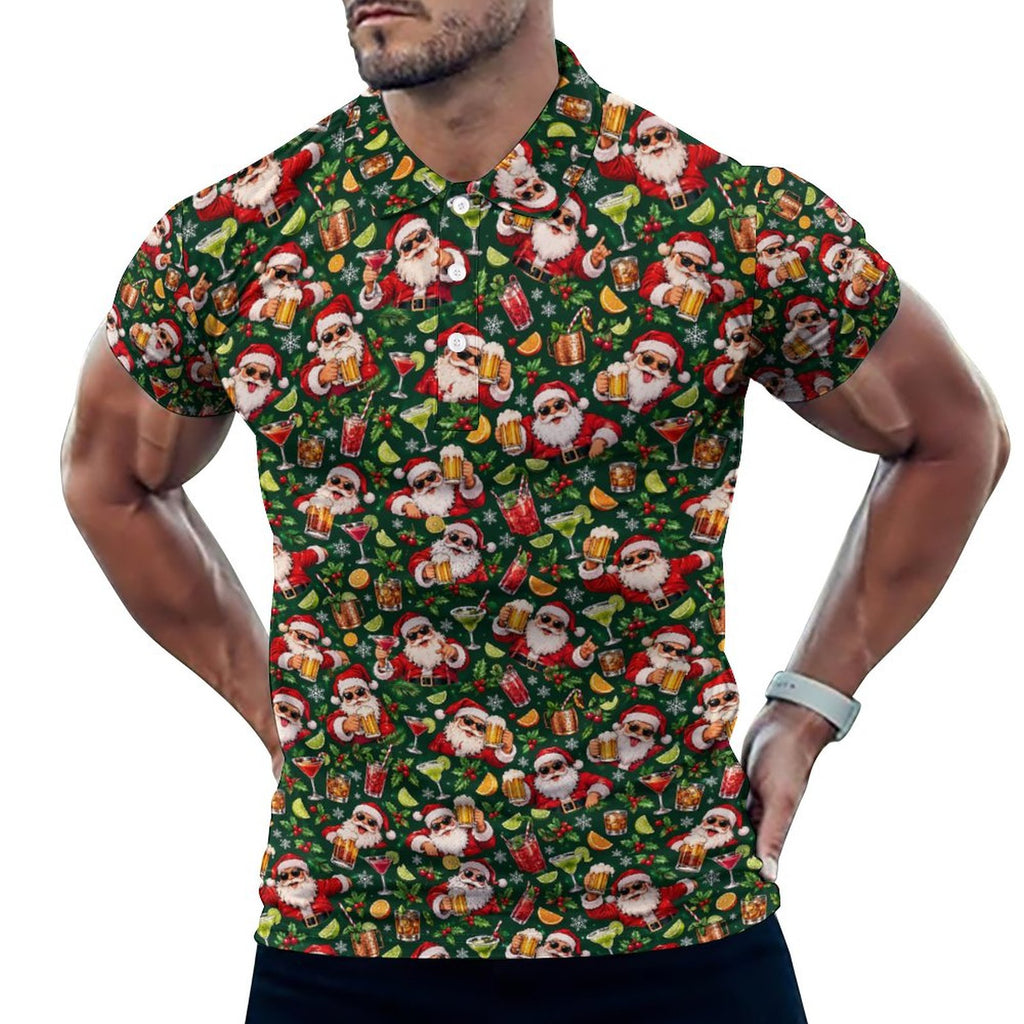 Santa's been hitting the Sauce Men's POLO Shirt(All-Over Printing)