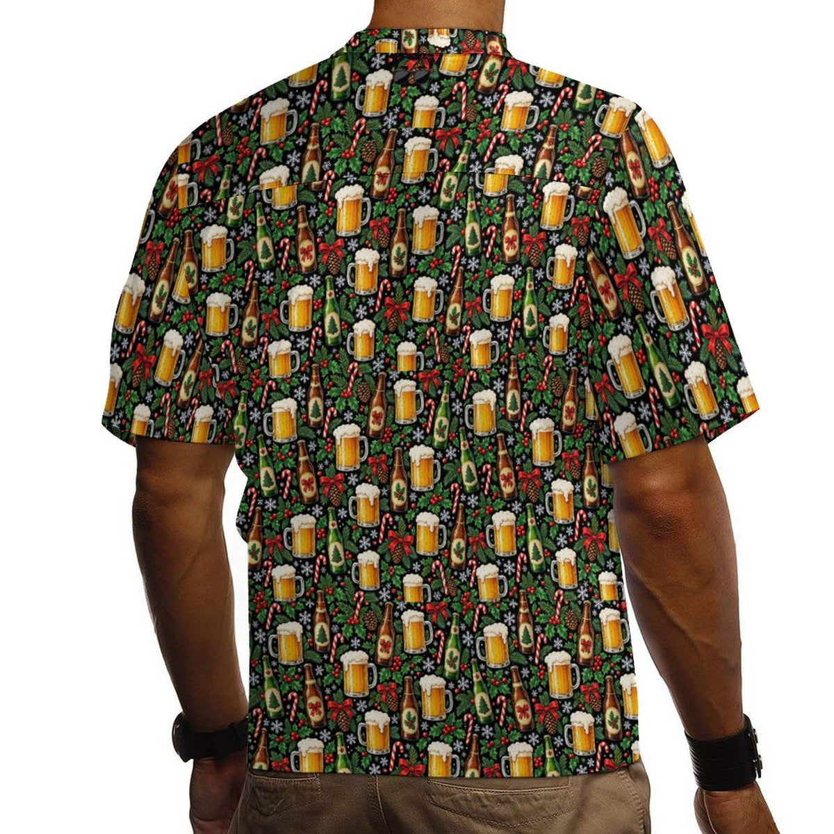 Holiday Shift for men 110gsm Cotton Cuban Collar Shirt For Men(All-Over Printing)
