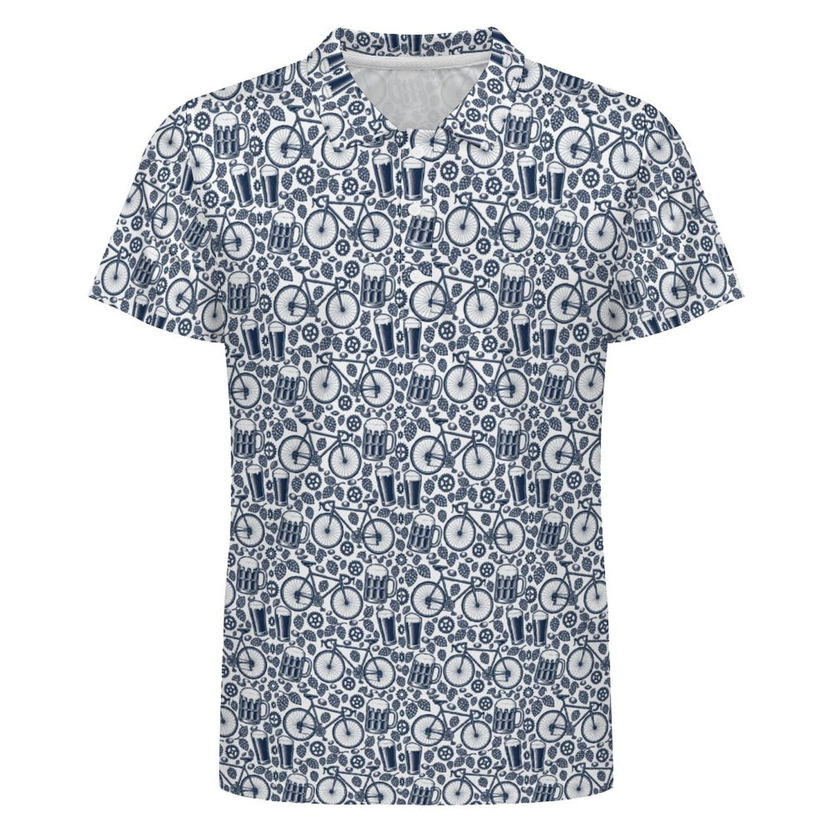 Biking and Beer Mens Golf Polo