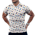 Pinball Arcade Polo Shirts with All-Over printing Design Straight