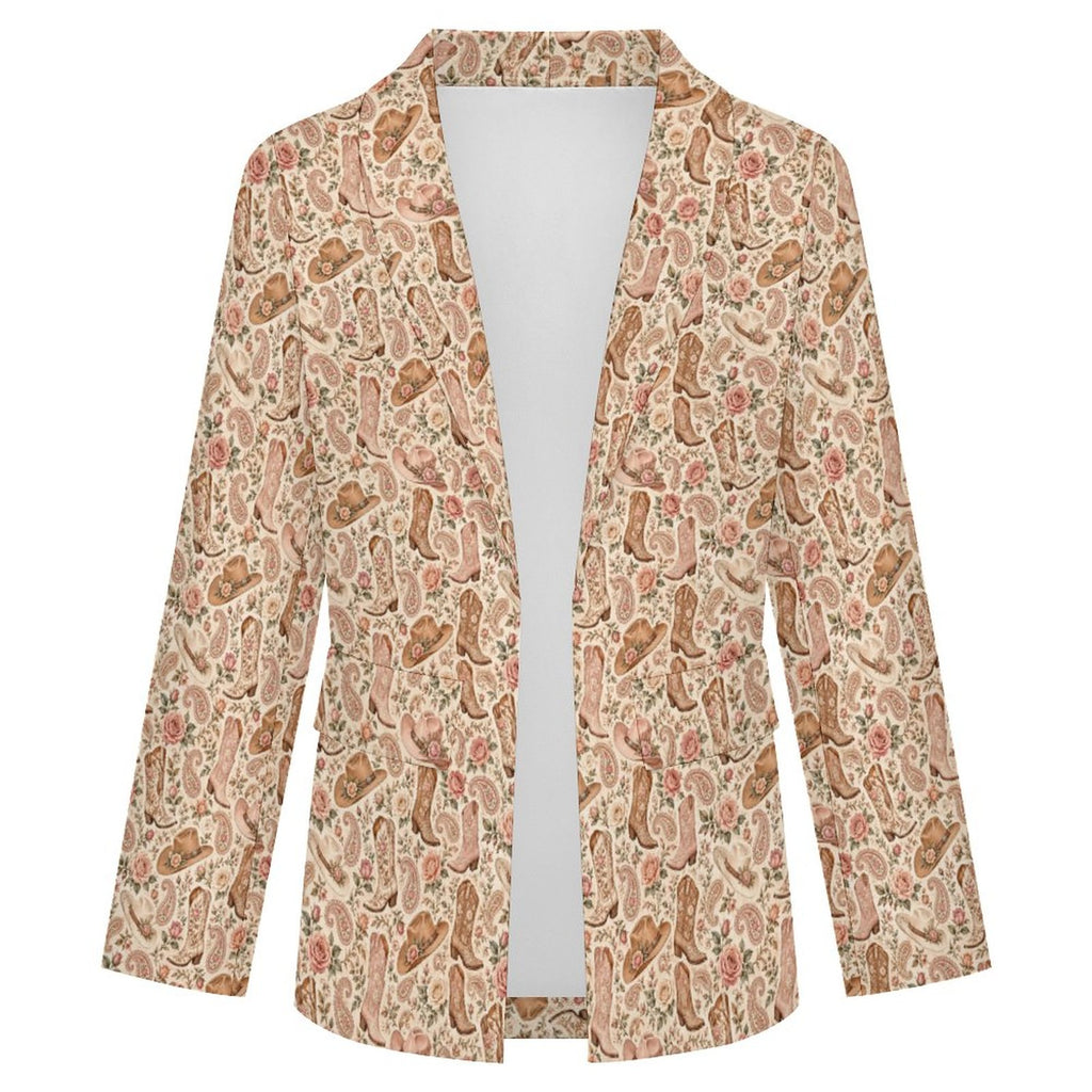 Women's Elegant Western Blazer(All-Over Printing)
